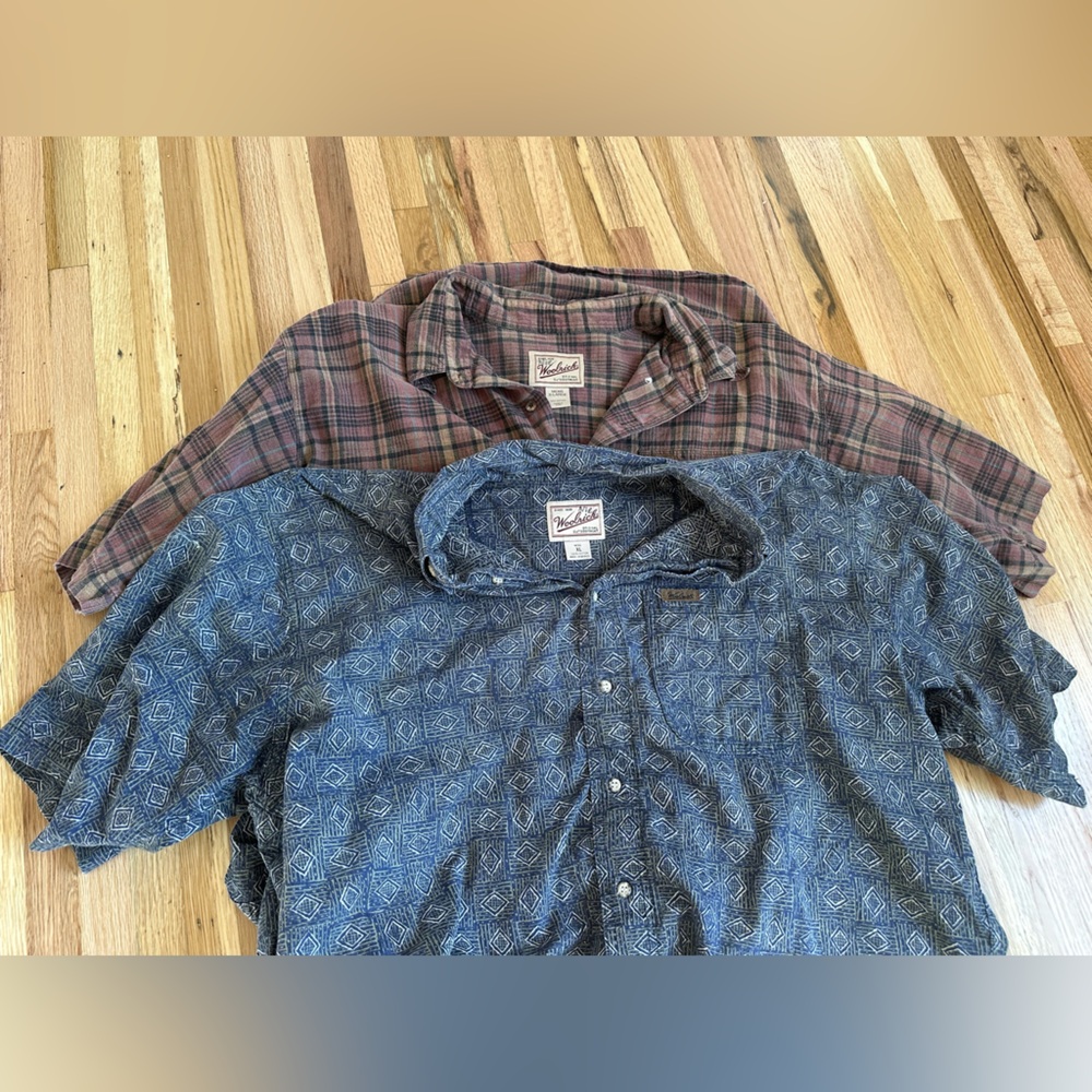 Woolrich - Stylish Blue and Red Plaid Men's Shirts